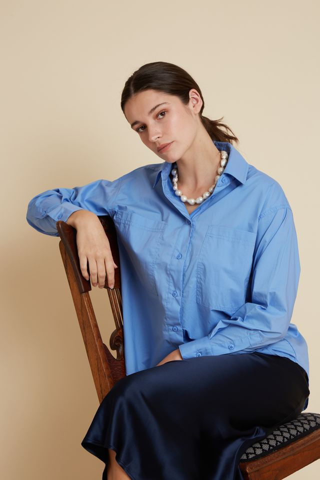 Bristol Cotton Shirt Velveteen Rabbit  BR130 Cornflower