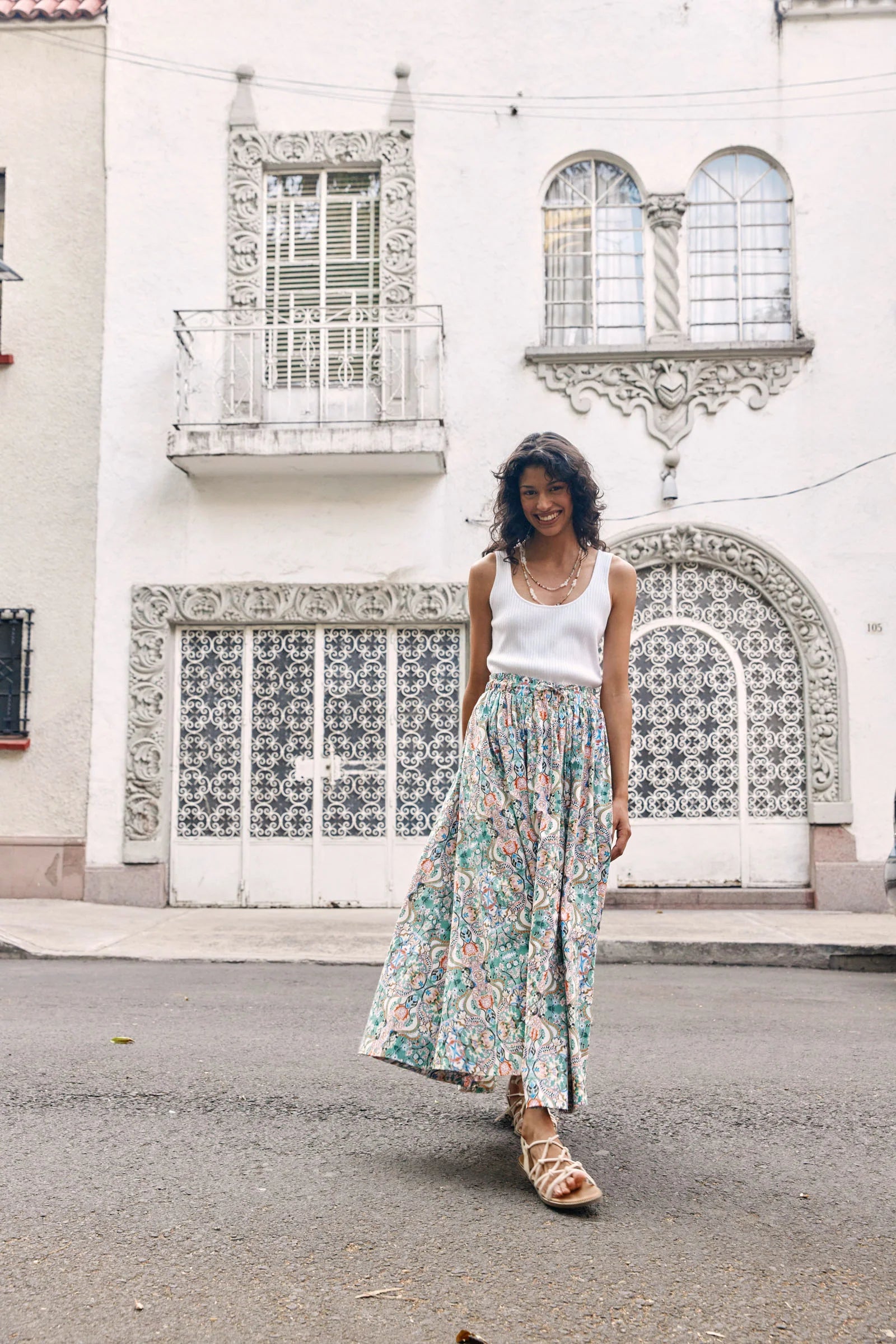 Isle of Mine Remi Maxi Skirt Lotus Fleuron