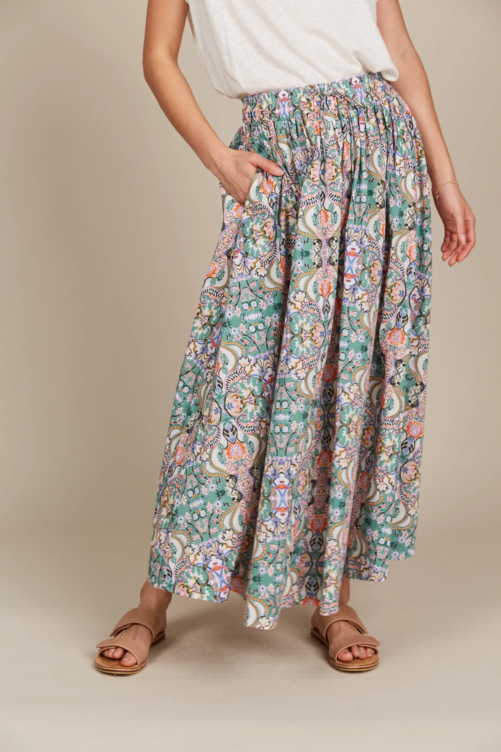 Isle of Mine Remi Maxi Skirt Lotus Fleuron