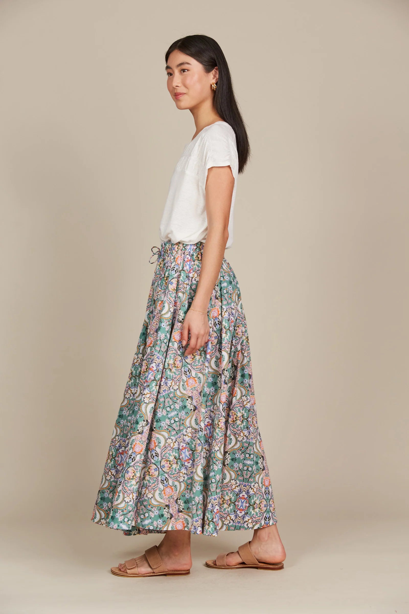 Isle of Mine Remi Maxi Skirt Lotus Fleuron