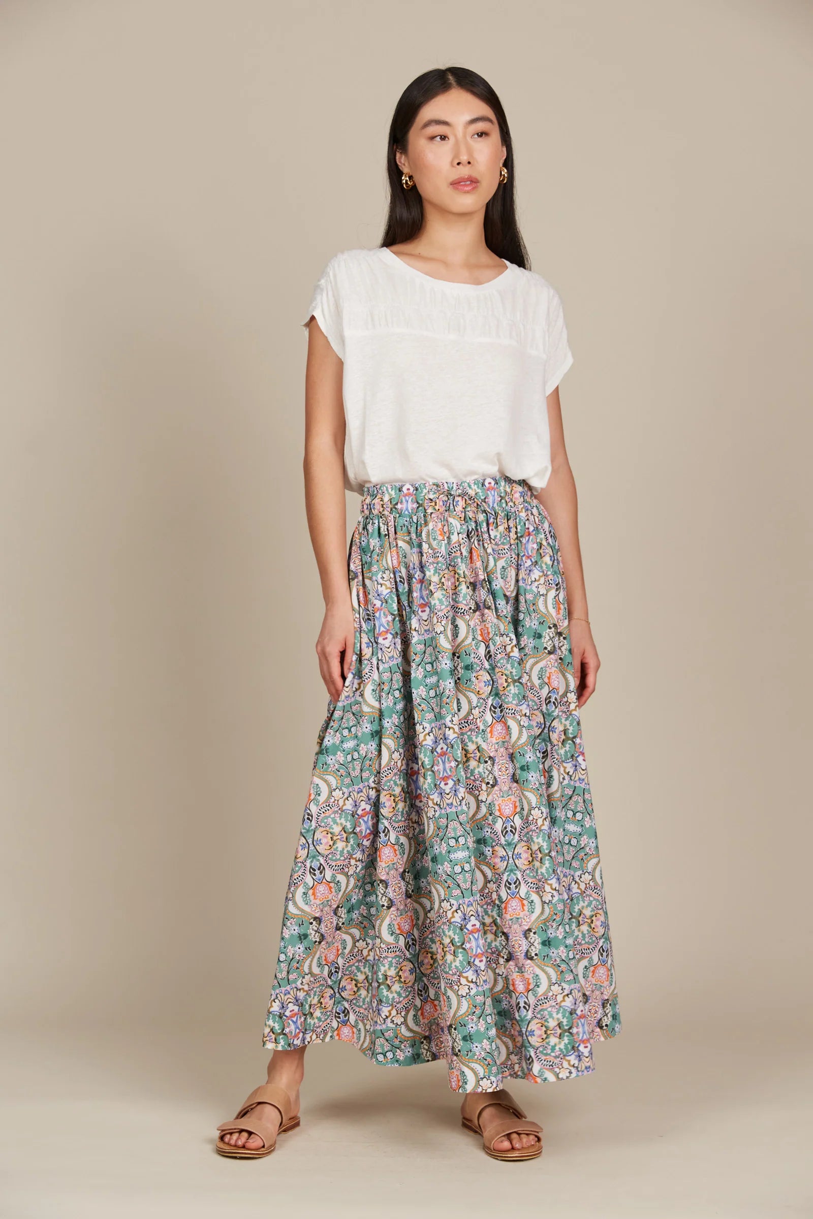 Isle of Mine Remi Maxi Skirt Lotus Fleuron