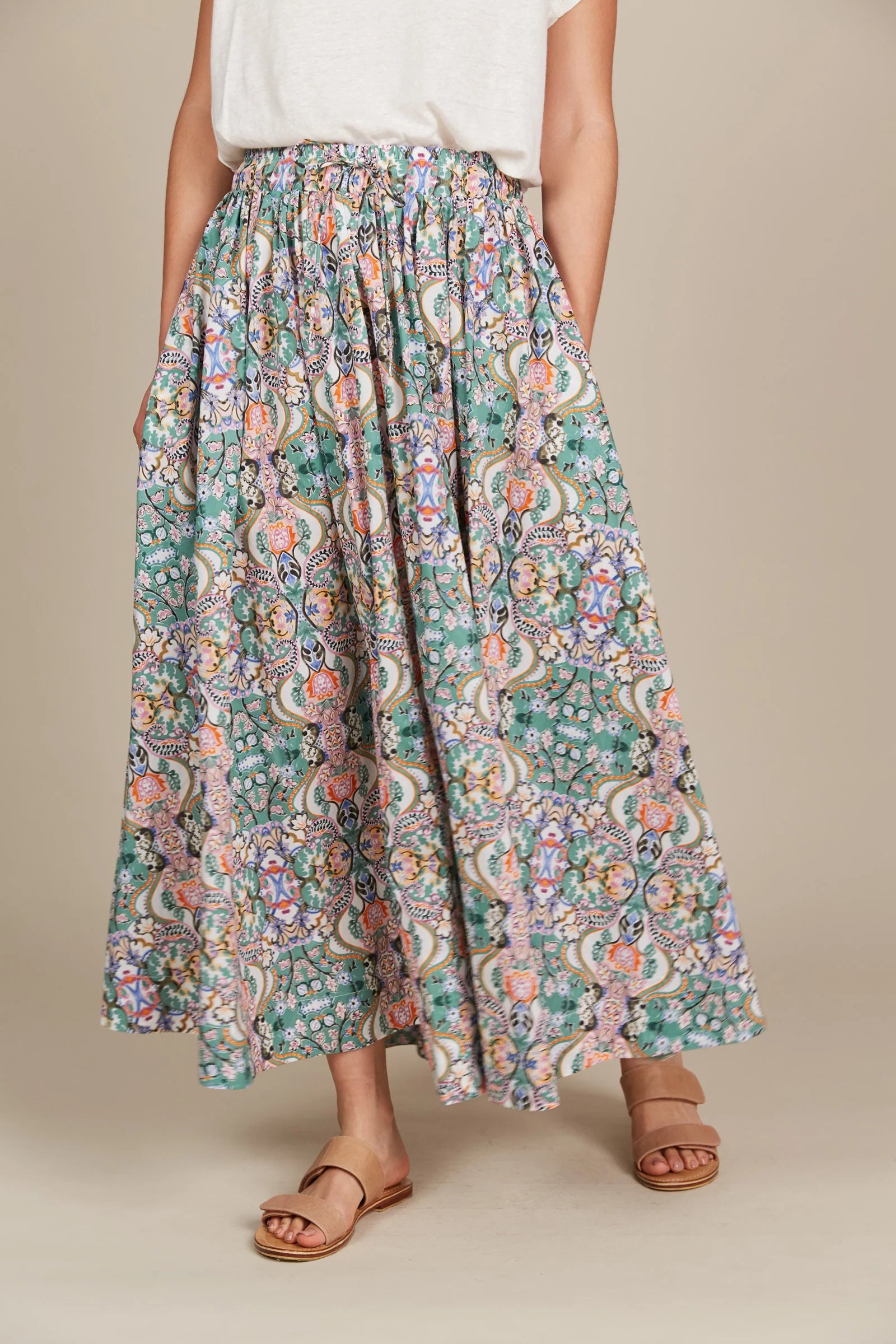 Isle of Mine Remi Maxi Skirt Lotus Fleuron