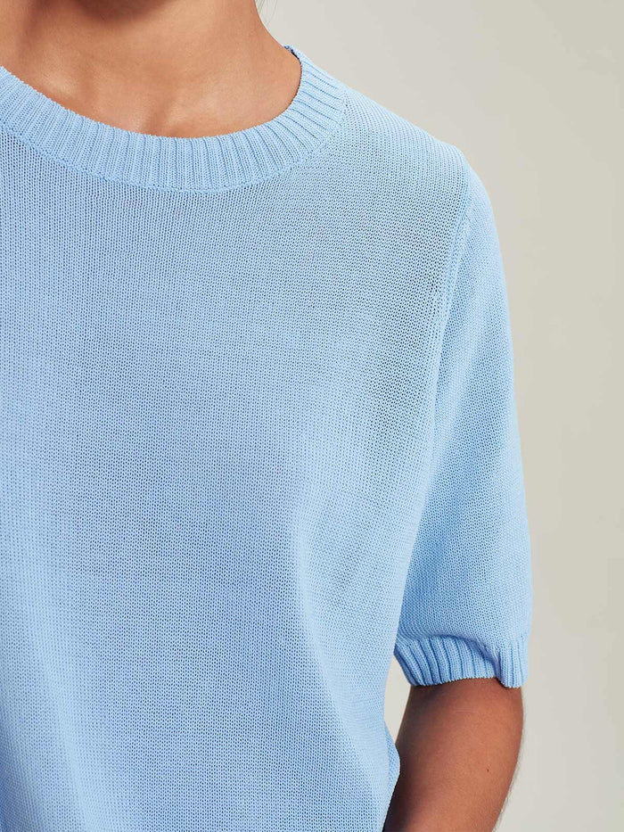 Sills Stephan Open Knit Tee Crystal Blue