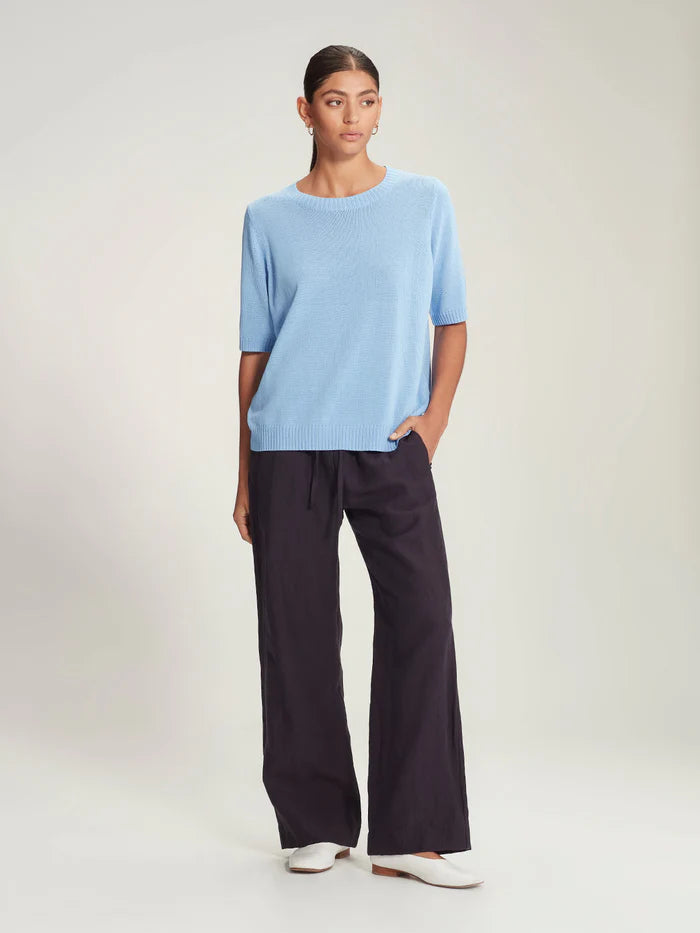 Sills Stephan Open Knit Tee Crystal Blue