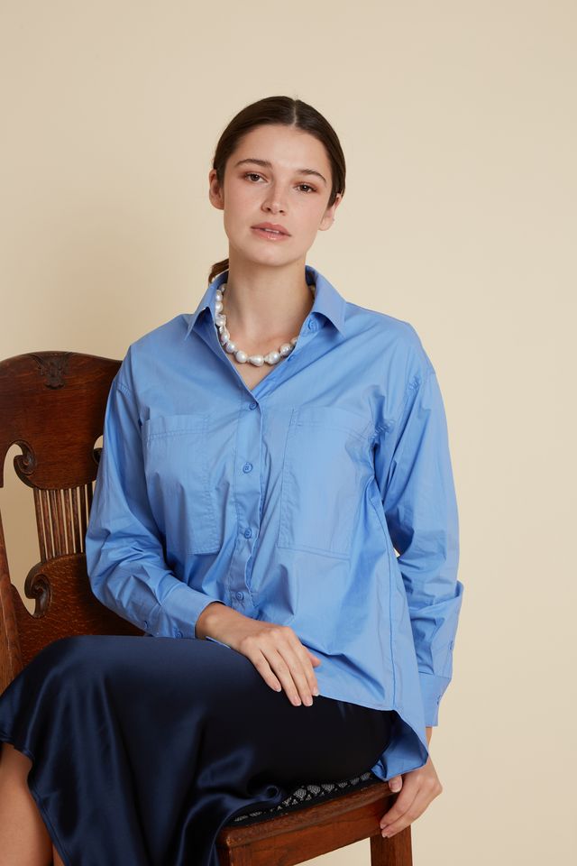 Bristol Cotton Shirt Velveteen Rabbit  BR130 Cornflower