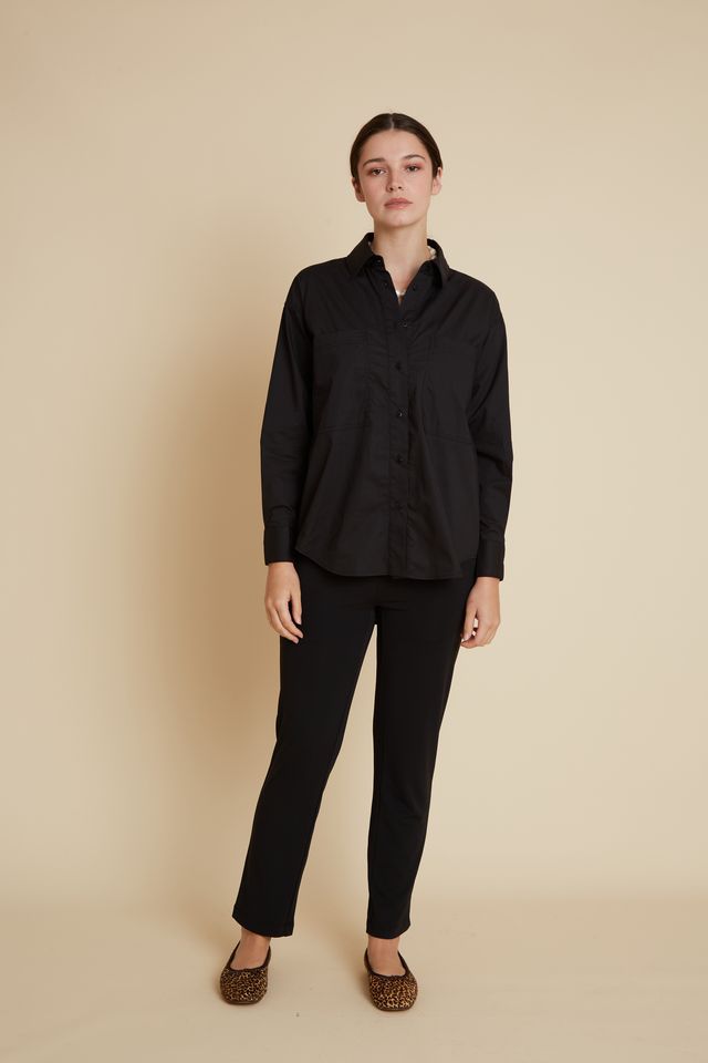 Bristol Cotton Shirt Velveteen Rabbit BR130 Black