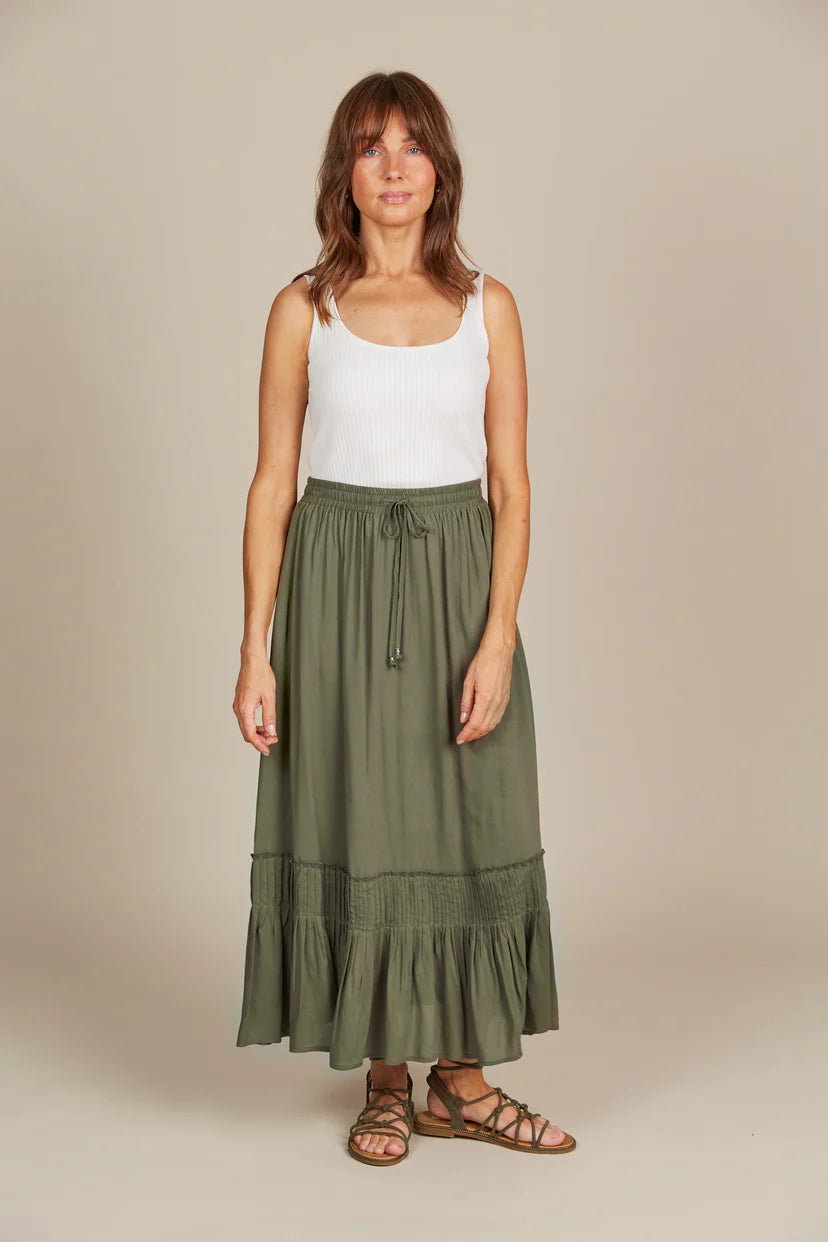 Isle of Mine Esme Maxi Skirt Olive