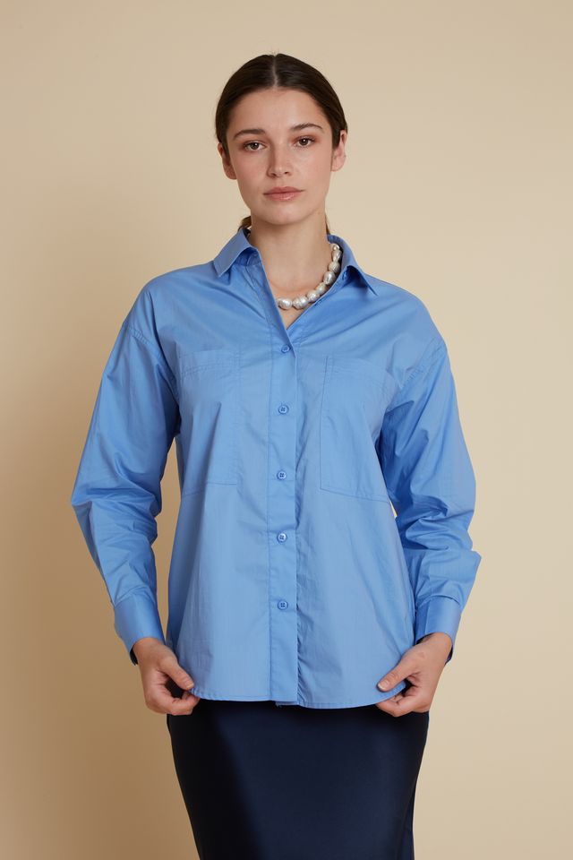 Bristol Cotton Shirt Velveteen Rabbit  BR130 Cornflower