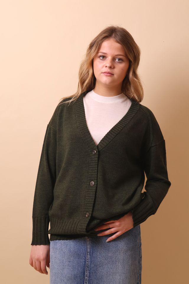 Yarnsmith Onyx Cardigan Merino Army