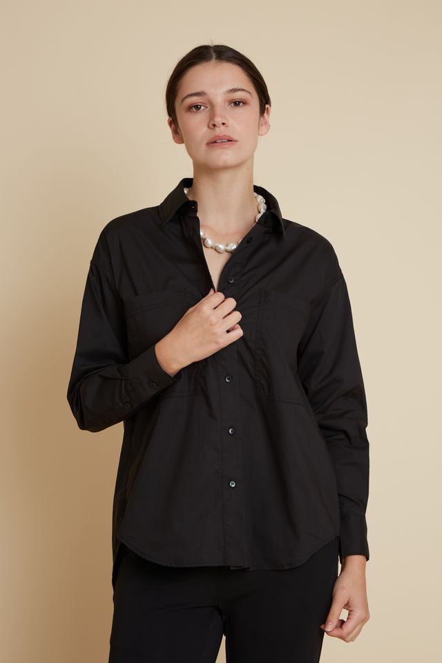 Bristol Cotton Shirt Velveteen Rabbit BR130 Black