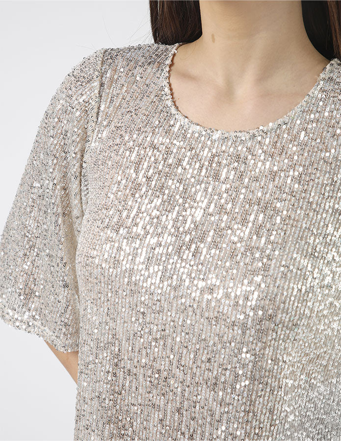 Alexis Top Champagne Sequins Stella + Gemma