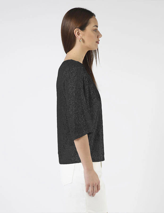 Alexis Top Black Sequins Stella + Gemma