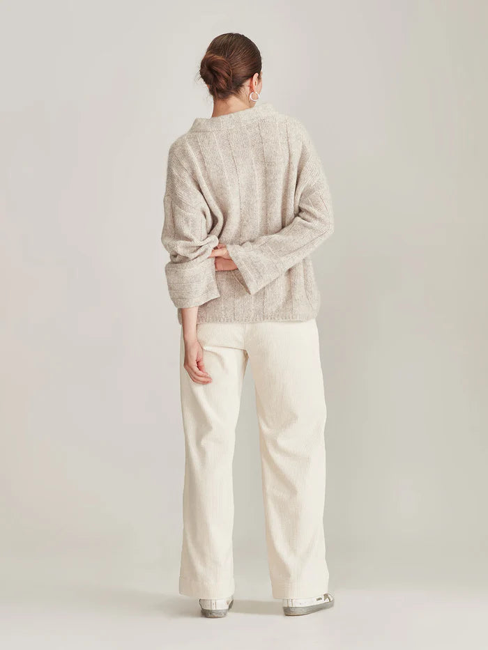 Evie Cord Pant Ivory Sills