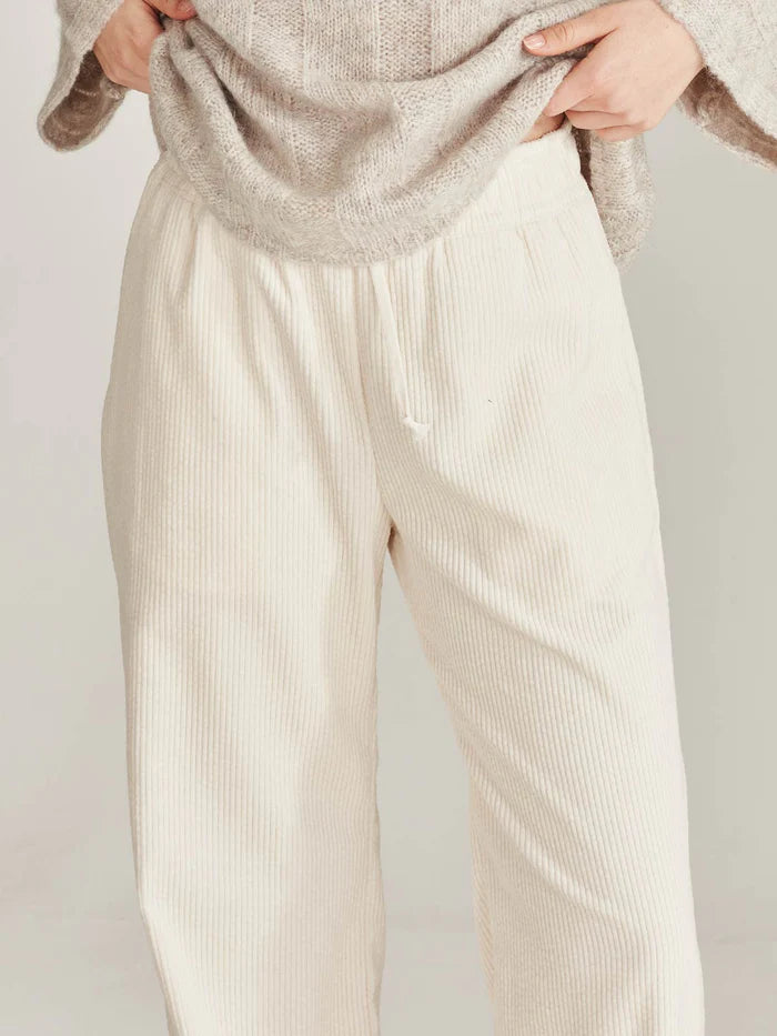 Evie Cord Pant Ivory Sills