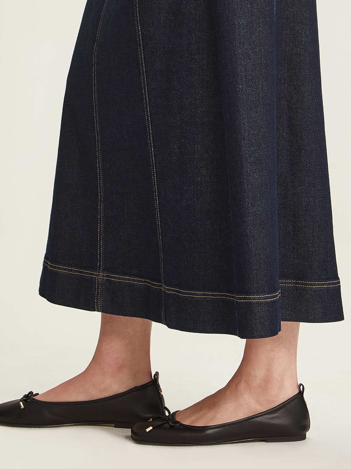 Harper Denim Skirt Sills Dark Wash