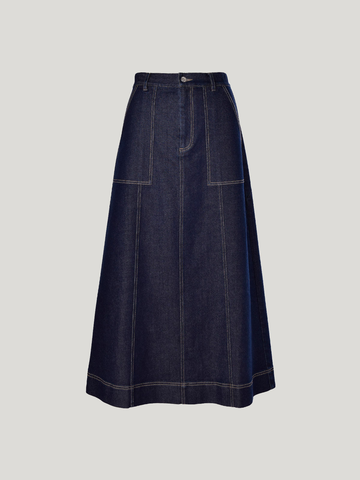 Harper Denim Skirt Sills Dark Wash