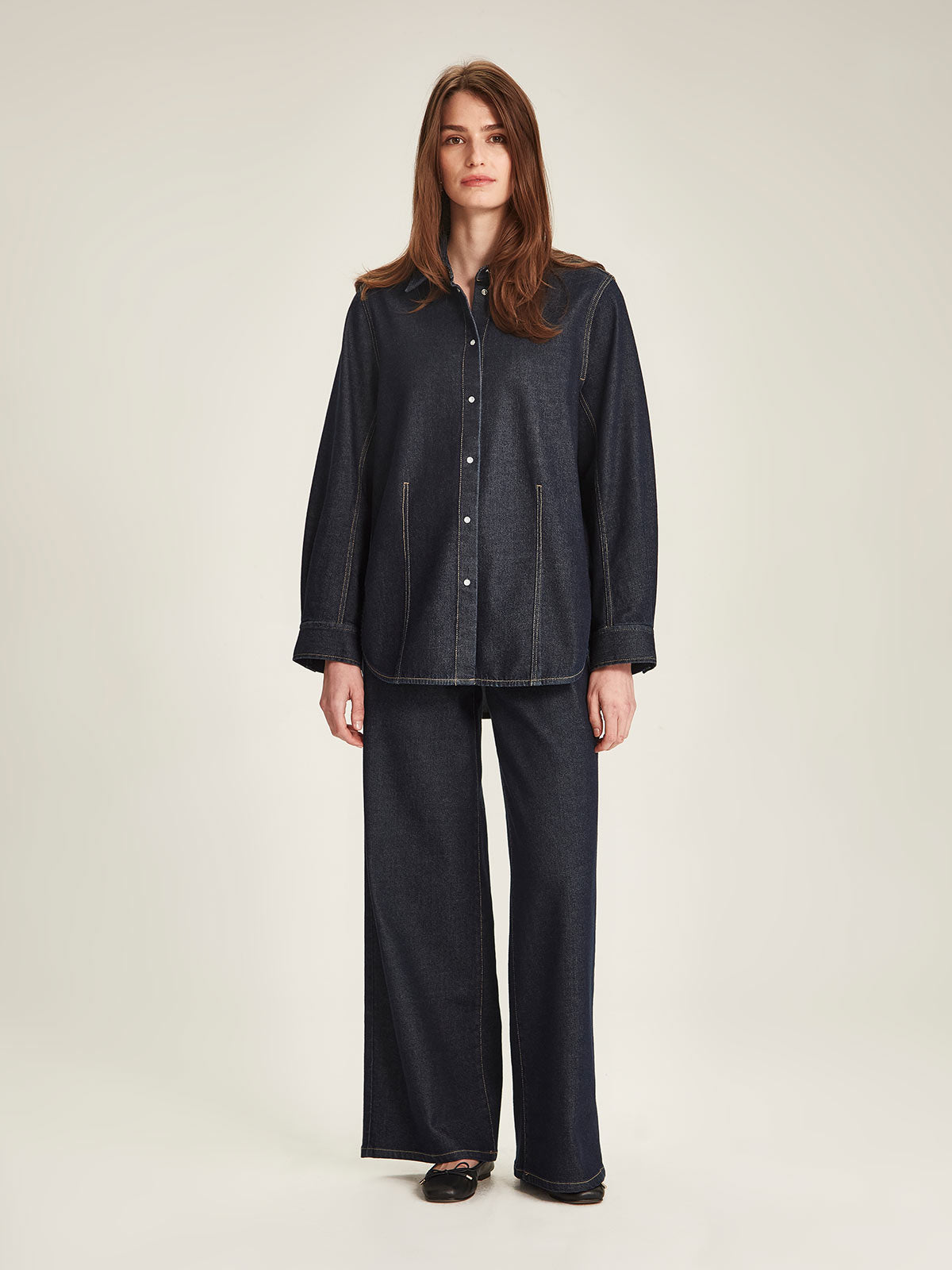 Hailey Denim Shirt Sills Dark Wash