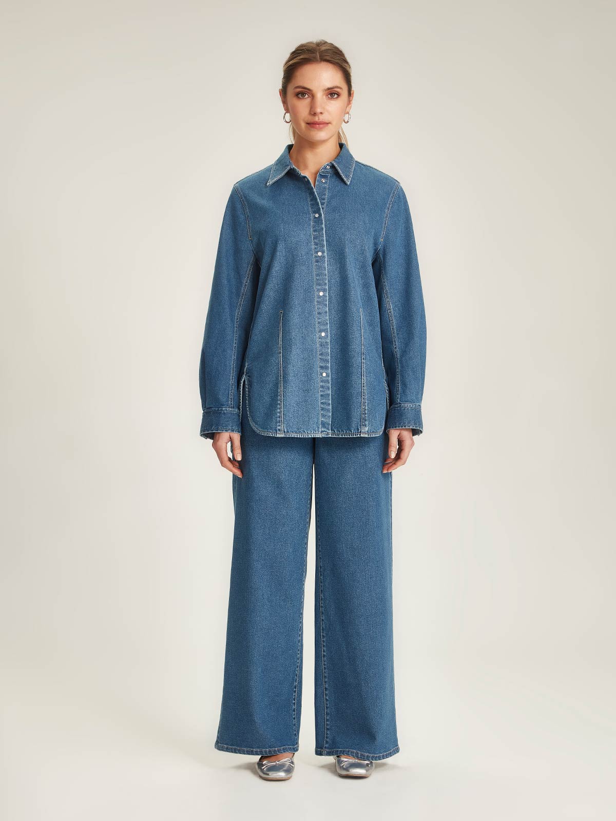 Hailey Denim Shirt Sills Mid Wash