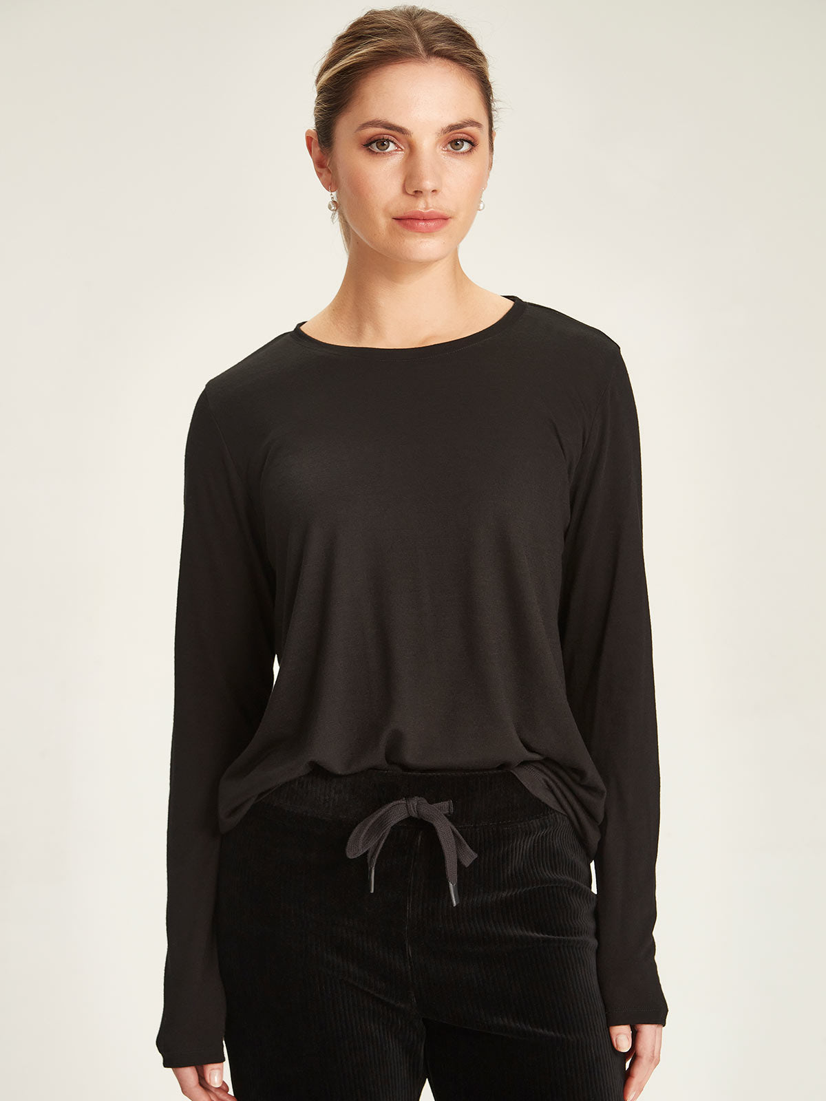 Lena Luxe Long Sleeve Tee Sills Black