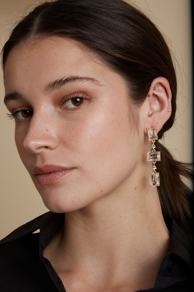 Crystal Clear Drop Earrings