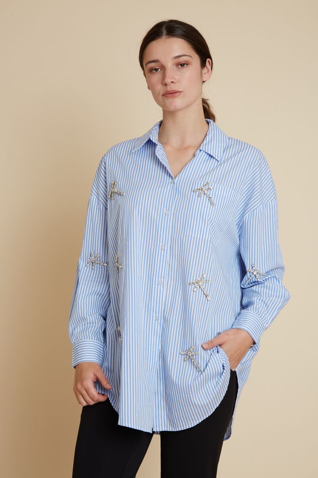 Velveteen Rabbit Prosper Dragonfly Pinstripe Shirt