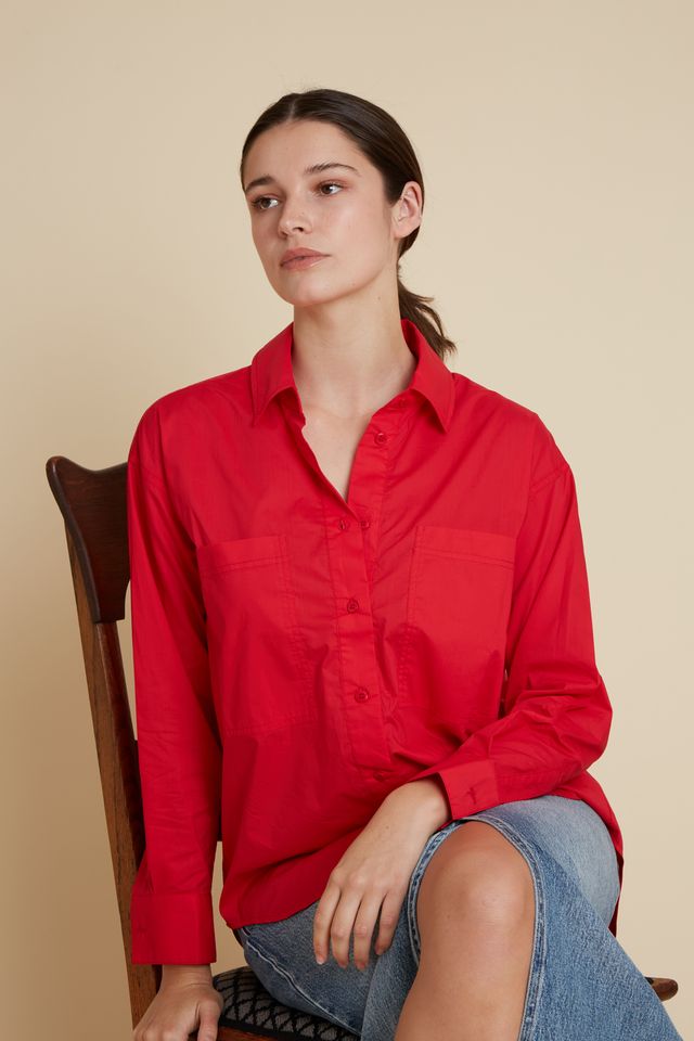 Bristol Cotton Shirt BR130 Velveteen Rabbit Red