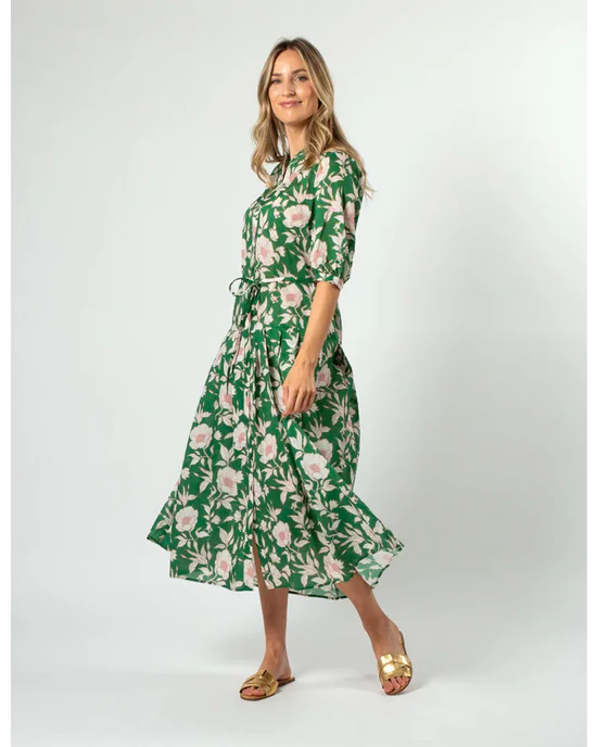 Amber Dress Vintage Green Stella + Gemma