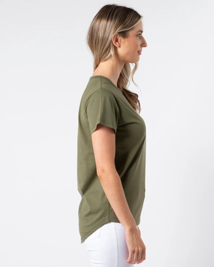 Petal Garden T Shirt Khaki Stella + Gemma