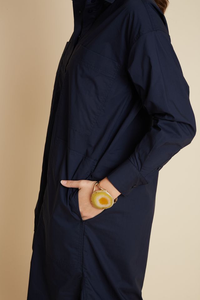 Dayle Cotton ShirtDress Velveteen Rabbit BR129 Navy