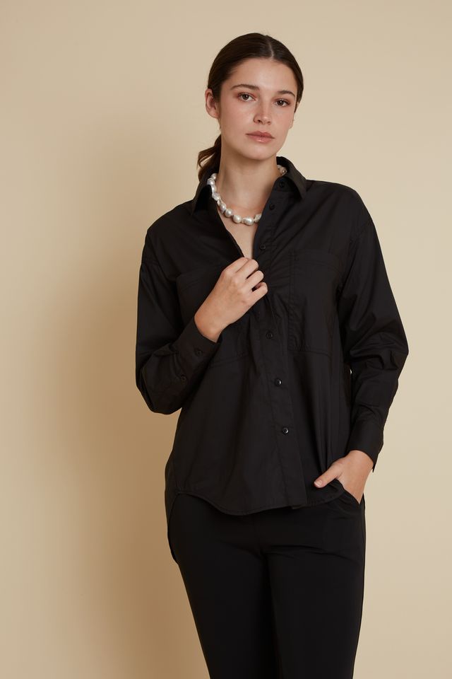 Bristol Cotton Shirt Velveteen Rabbit BR130 Black